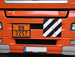 Orangefarbene Tafel – Gefahrnummer und UN-Nummer
